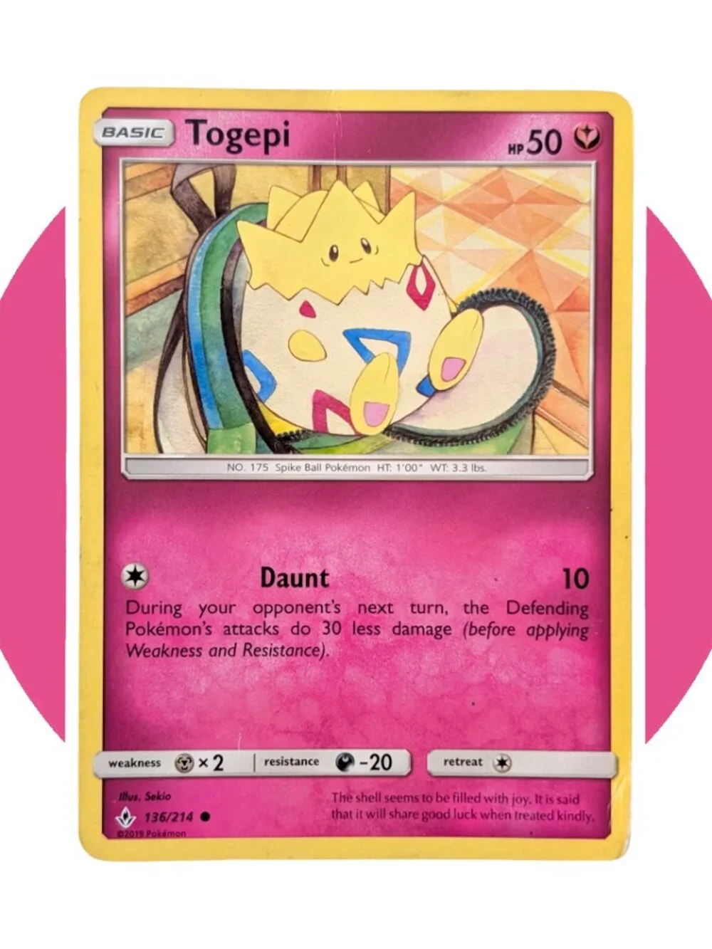 Fate Collide Pokemon Card (XX75): Togepi 136/214